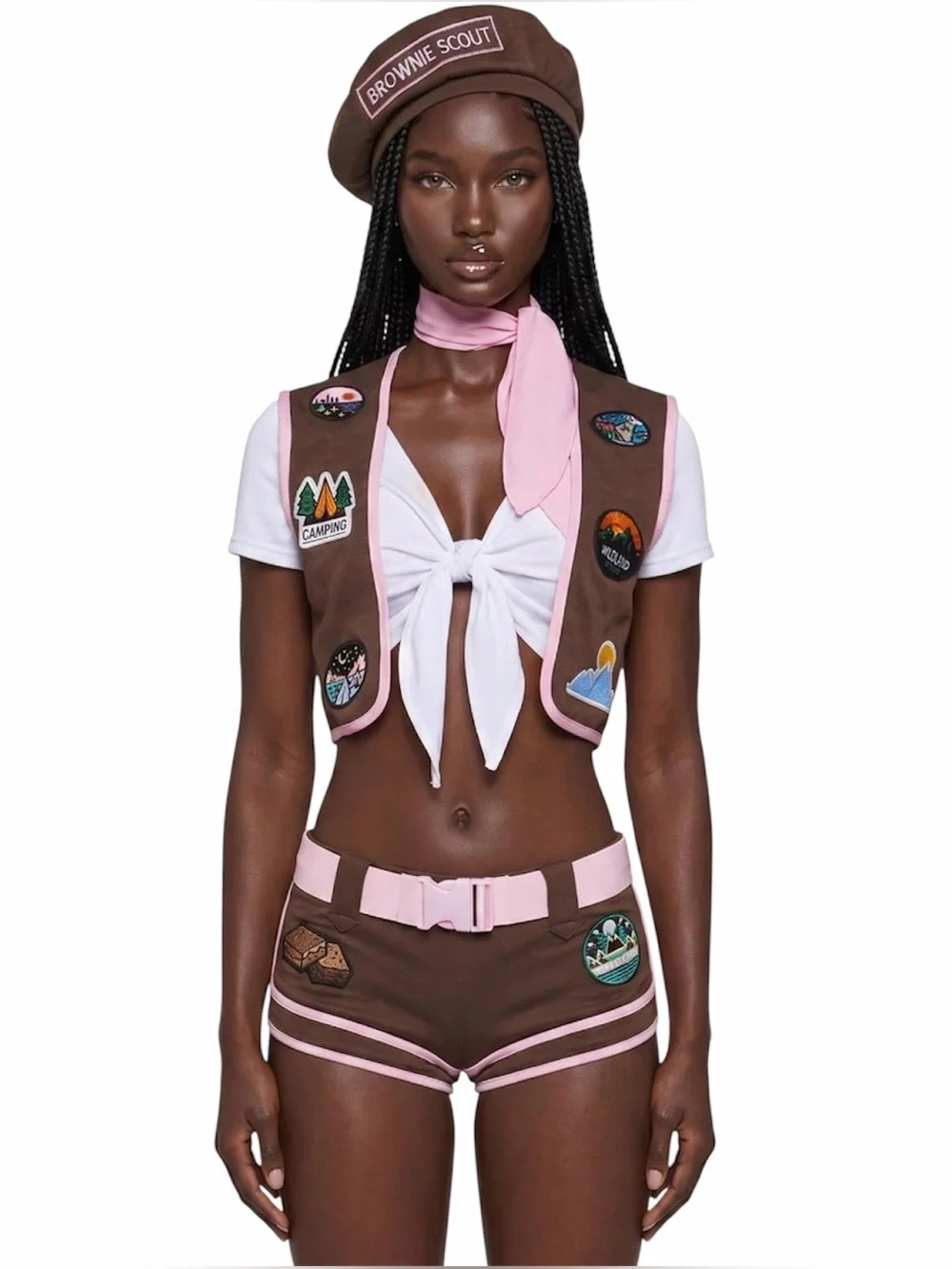 NWT Dolls Kill Trickz N' Treatz Adventure Brownie Scout Costume LARGE (Medium)
